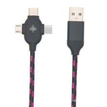 Factory Sell USB Multi Charger with led light 3in1 USB Cable